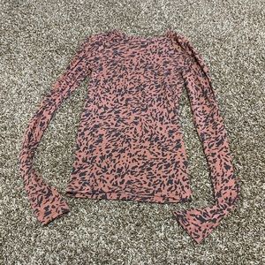 Pink leopard print shirt